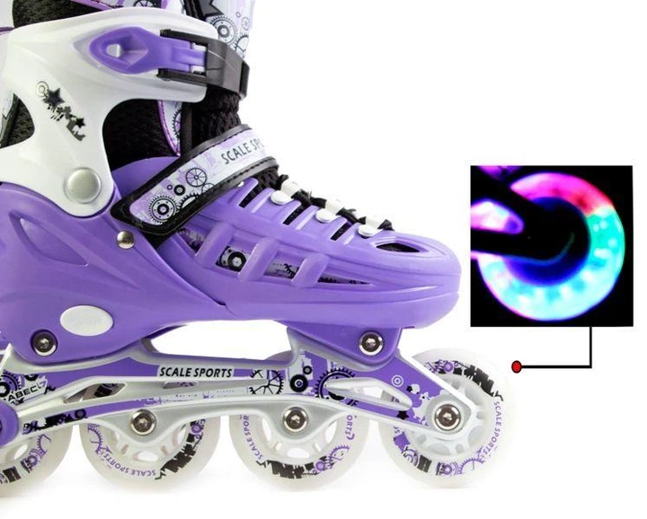 Дитячі роликові ковзани Scale Sports LF 905 38-42 фіолетовий - Фото 3 Дитячі роликові ковзани Scale Sports LF 905 38-42 фіолетовий - изображение 3