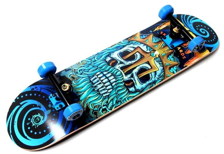 Детский деревянный скейтборд Fish Skateboards из канадского клена Посейдон с матовыми колесами до 90 кг N25 - изображение 4