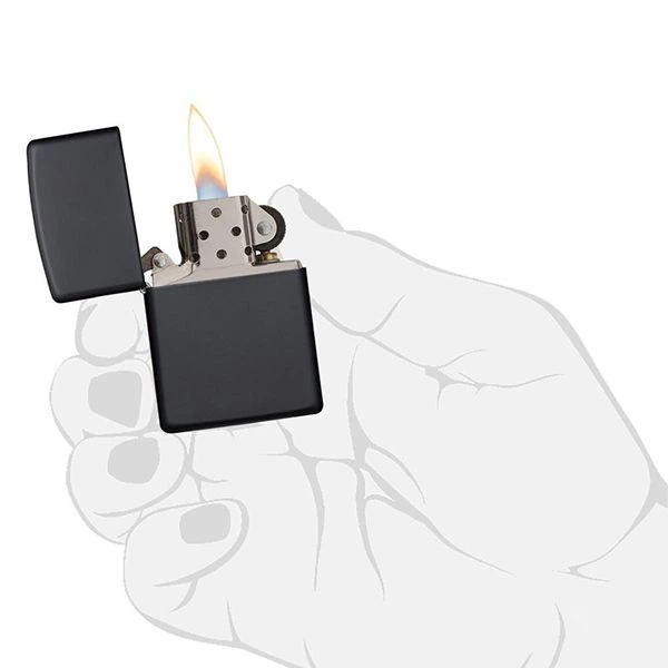 Комплект Zippo Запальничка 218 CLASSIC black matte + Бензин + Кремені в подарунок - Фото 8 Комплект Zippo Запальничка 218 CLASSIC black matte + Бензин + Кремені в подарунок - изображение 8