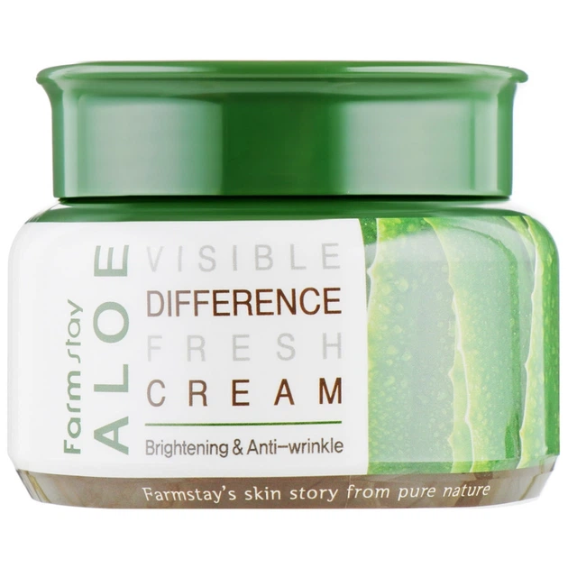 Успокаивающий крем для лица с алоэ Farmstay Visible Difference Fresh Cream Aloe 100 мл (8809636281058) - изображение 2