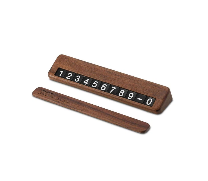 Автовизитка на торпеду автомобіля (складальна) Remax Magnetic Walnut Phone Number Plate RT-SP13 Brown - зображення 4
