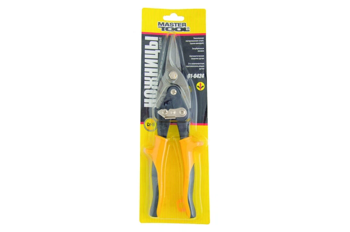Ножницы по металлу Mastertool 250 мм прямые 01-0424 (01-0424) - изображение 3