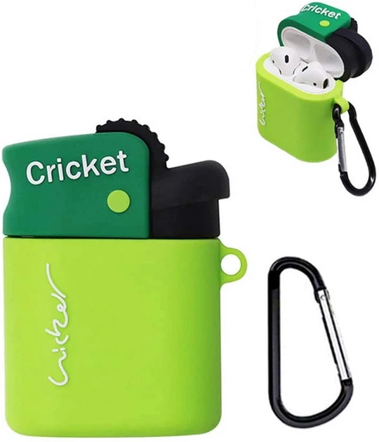 Чехол для наушников Apple AirPods 1 / 2 Alitek Зажигалка Green + карабин (89321) - Фото 2 Чехол для наушников Apple AirPods 1 / 2 Alitek Зажигалка Green + карабин (89321) - изображение 2