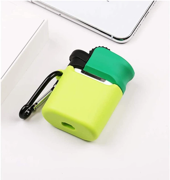 Чехол для наушников Apple AirPods 1 / 2 Alitek Зажигалка Green + карабин (89321) - Фото 3 Чехол для наушников Apple AirPods 1 / 2 Alitek Зажигалка Green + карабин (89321) - изображение 3