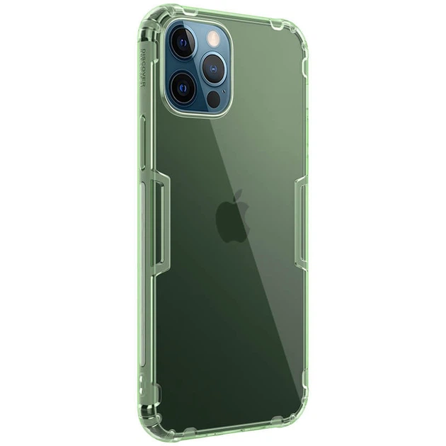 TPU чохол Nillkin Nature Series для Apple iPhone 12 Pro / 12 (6.1") Темно-зелений (прозорий) - зображення 2