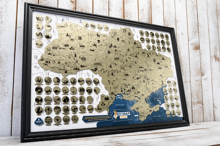 Самая подробная скретч карта Украины My Map Ukraine edition UA 61*41 см (на украинском языке) - изображение 8