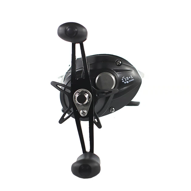 Котушка мультиплікаторна Yumoshi AK 201 Black-Silver Left для ловлі риби ліва рука - зображення 4