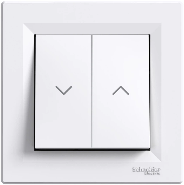 Выключатель для жалюзи Schneider Electric Asfora Белый с рамкой (EPH1300121) - Фото 1 Выключатель для жалюзи Schneider Electric Asfora Белый с рамкой (EPH1300121) - изображение 1