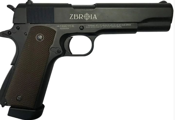 Пістолет пневматичний Zbroia M-1911 Blowback 4.5 mm (Z27.24.002) - зображення 1