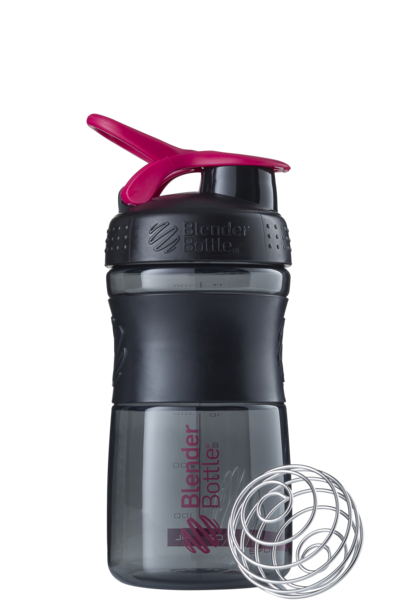Спортивная бутылка-шейкер Blender Bottle SportMixer 590 ml Black/Pink - Фото 1 Спортивная бутылка-шейкер Blender Bottle SportMixer 590 ml Black/Pink - изображение 1