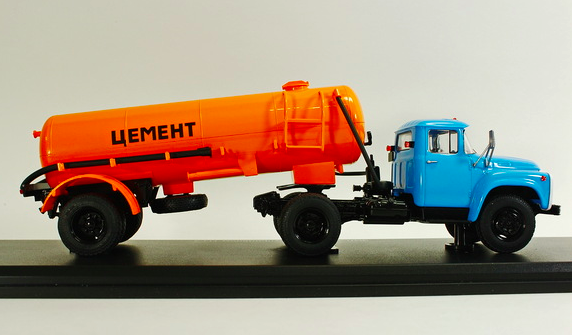 Модель SSM ЗИЛ-130В1 с полуприцепом ТЦ-4 Цемент масштаб 1:43