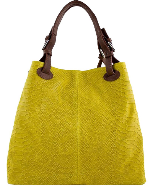 Женская кожаная сумка Italian bags DB6929 yellow 
