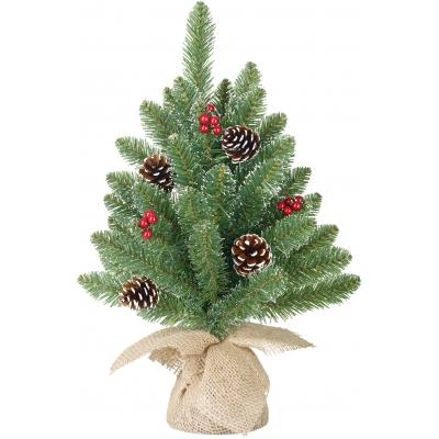 Искусственная сосна Black Box Trees Creston Frosted зеленая с шишками и ягодами 45 см (8718861153040) - Фото 1 Искусственная сосна Black Box Trees Creston Frosted зеленая с шишками и ягодами 45 см (8718861153040) - изображение 1