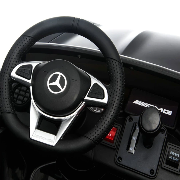 Дитячий електромобіль Harleybella-mercedes-benz amg gtr (двиг.35wx2,lcd,mp3,usb,7км/год макс.,черн) - зображення 2