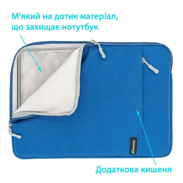 Чехол для ноутбука Grand-X SL-14 14" Blue - изображение 3