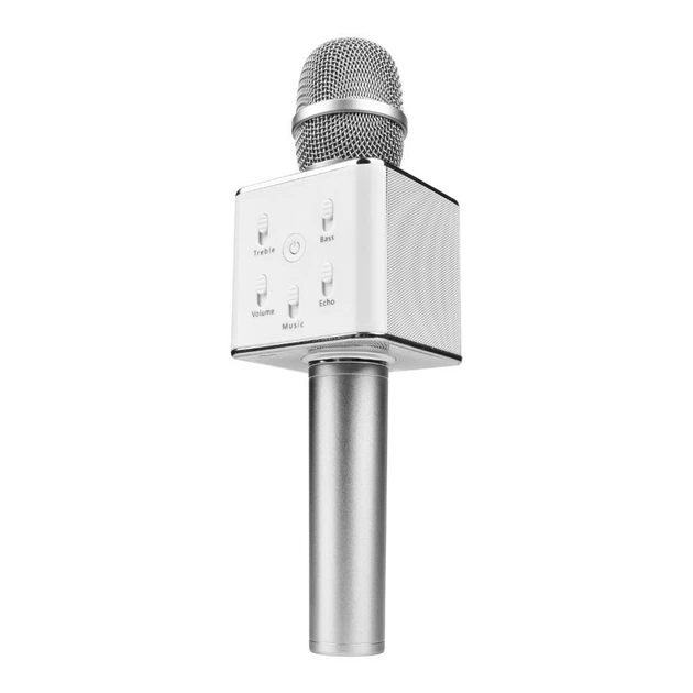 Беспроводной караоке-микрофон MicGeek Q7 Серебристый - Фото 1 Беспроводной караоке-микрофон MicGeek Q7 Серебристый - изображение 1