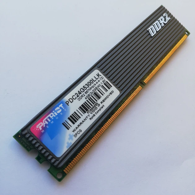 Ігрова оперативна пам'ять Patriot DDR2 2Gb 667MHz PC2 5300U CL4 (PDC24G5300LLK) Б/У - зображення 3