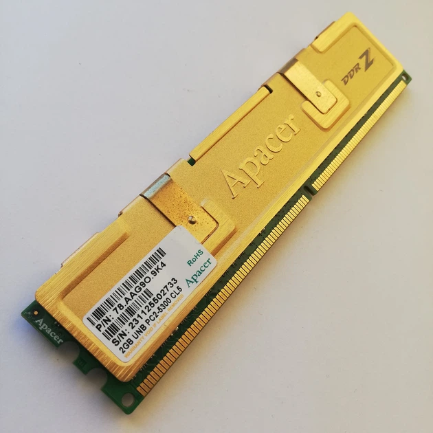Ігрова оперативна пам'ять Apacer DDR2 2Gb 667MHz PC2 5300U CL5 (78.AAG9O.9K4) Б/У - Фото 3 Ігрова оперативна пам'ять Apacer DDR2 2Gb 667MHz PC2 5300U CL5 (78.AAG9O.9K4) Б/У - зображення 3