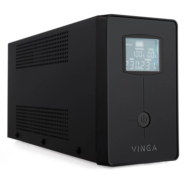 Источник бесперебойного питания Vinga LCD 600VA metal case with USB (VPC-600MU) - Фото 2 Источник бесперебойного питания Vinga LCD 600VA metal case with USB (VPC-600MU) - изображение 2