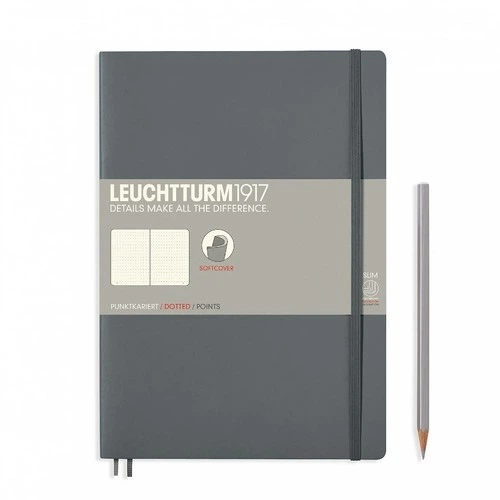 Блокнот Leuchtturm1917 Мягкая обложка средний В5 Антрацит в линию 17,8х25,4 см (355313) (4004117495380) - Фото 1 Блокнот Leuchtturm1917 Мягкая обложка средний В5 Антрацит в линию 17,8х25,4 см (355313) (4004117495380) - изображение 1