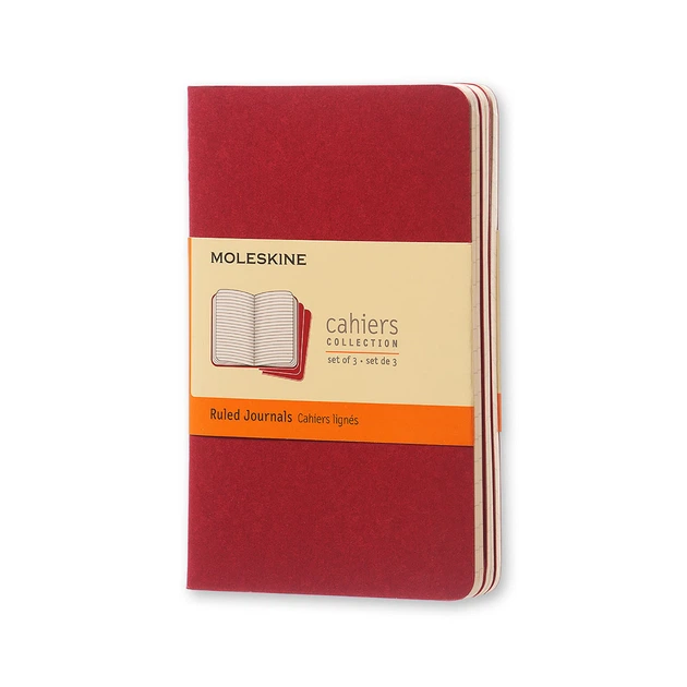 Блокнот Moleskine Cahier Бордовый карманный 64 страницы в линию 9х14 см (9788862930956) - изображение 4