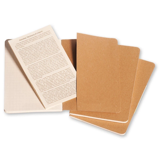 Блокнот Moleskine Cahier Бежевий кишеньковий 64 сторінки в клітинку 9х14 см (9788883704932) - Фото 4 Блокнот Moleskine Cahier Бежевий кишеньковий 64 сторінки в клітинку 9х14 см (9788883704932) - зображення 4
