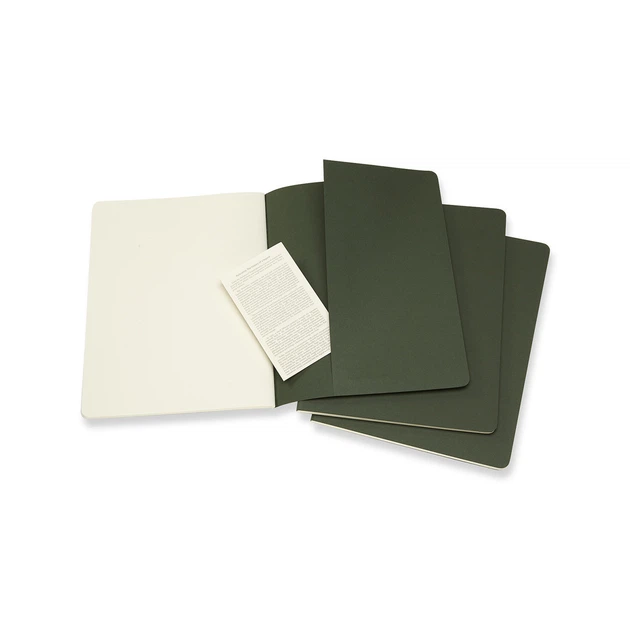 Блокнот Moleskine Cahier Зеленый большой 120 страниц нелинованный 19х25 см (8055002855358) - изображение 2