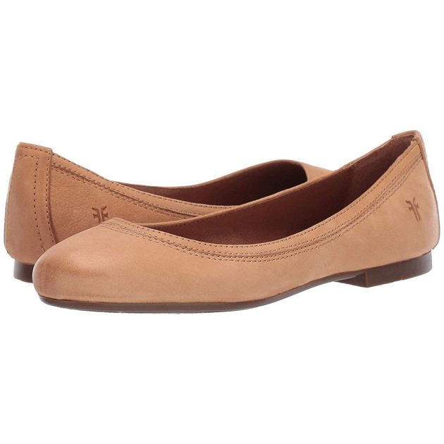 Frye carrie leather flat online