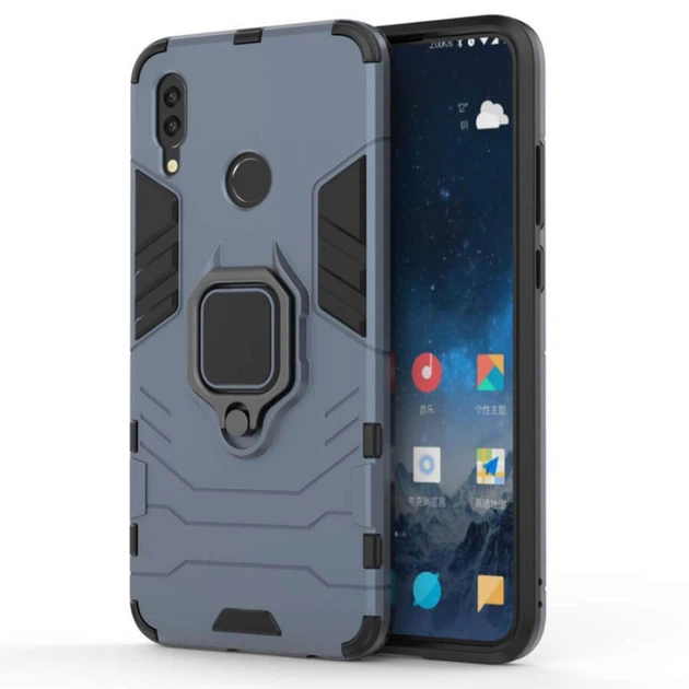 Ударопрочный чехол Transformer Ring for Magnet для Xiaomi Redmi Note 7 / Note 7 Pro / Note 7s Серый / Metal slate Без бренда - изображение 4