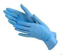 Перчатки одноразовые нитриловые не опудренные «Престиж Медикал» голубые L (100 шт., 50 пар, плотность 3,5 г) - зображення 2