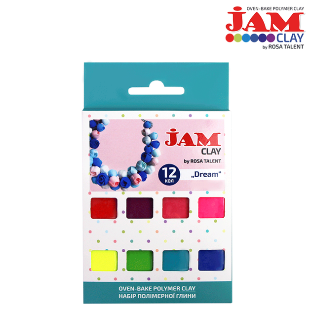 Набор полимерной глины Dream Jam Clay 12х20г - Фото 1 Набор полимерной глины Dream Jam Clay 12х20г - изображение 1