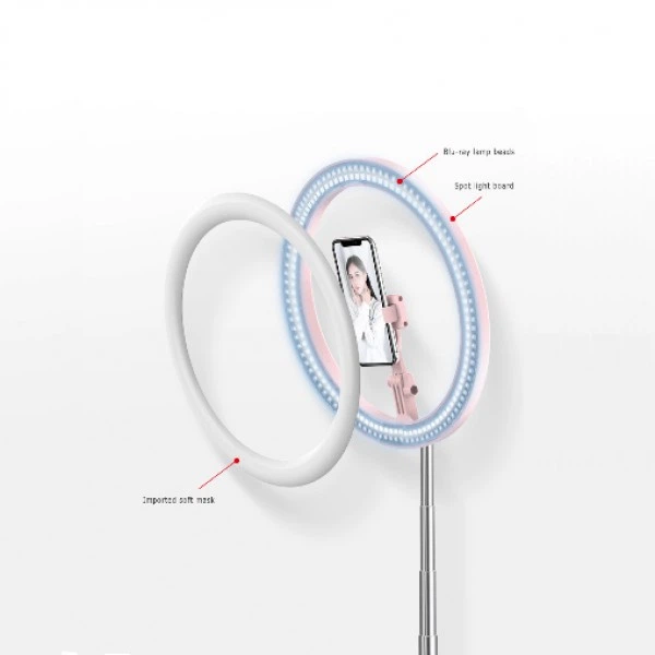 Кольцевая светодиодная лампа Ring Y2 с телескопическим штативом + USB кабель 165 см Черный - изображение 3