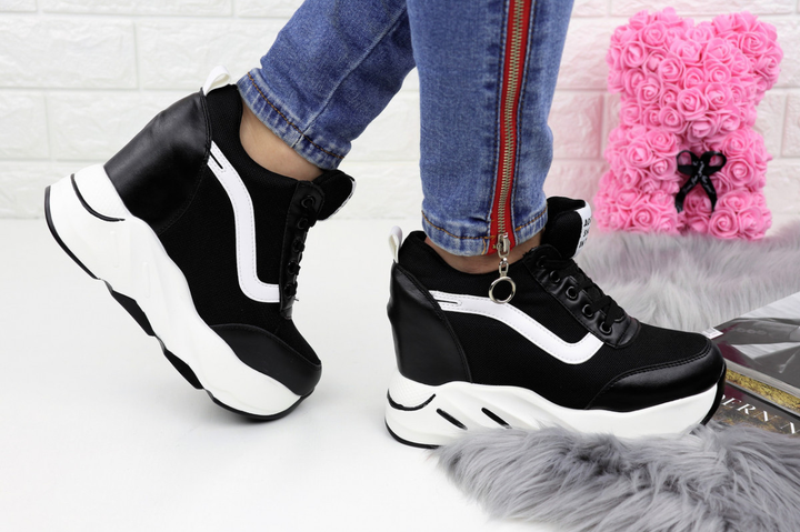 Кроссовки женские на танкетке Shoes Cenne черные 1147 38 р от продавца ...