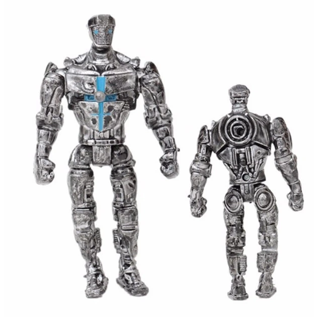 Игровой набор Heroes JAKKS Роботы Боксеры 8 шт фигурки 13 см + Свет Real Steel - Живая Сталь - изображение 4