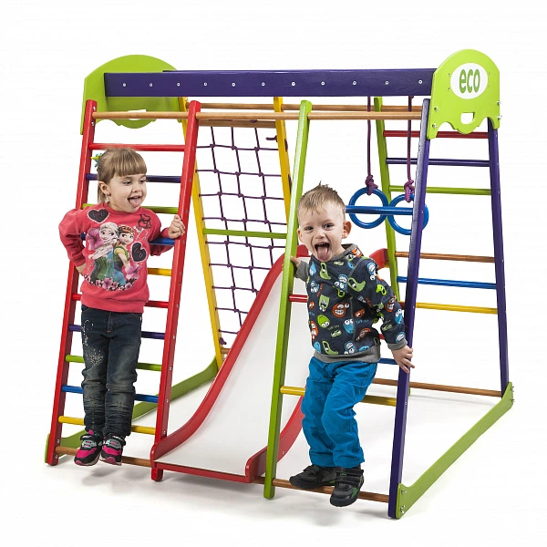 Детский спортивный игровой комплекс Baby Sport SB Юнга Разноцветный 132х124х130 см (Plus 1) - изображение 3