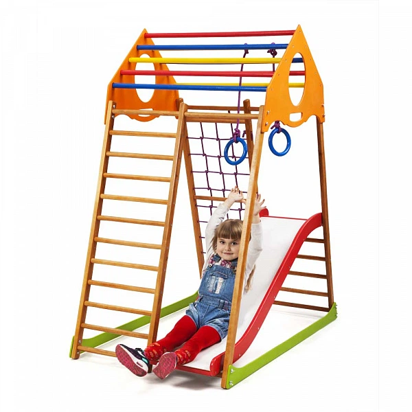 Детский спортивный игровой комплекс Baby Sport SB KindWood Дерево 132х85х150 см (Plus 1) - изображение 4
