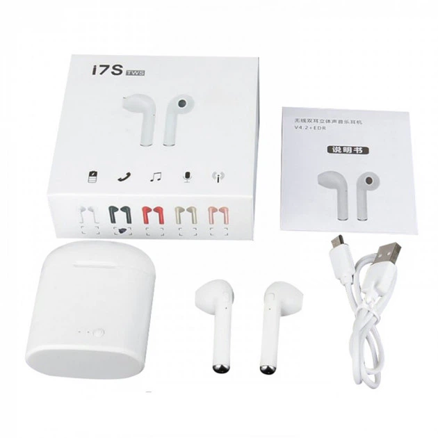 Бездротові Bluetooth-навушники HBQ I7S TWS Stereo білі ...