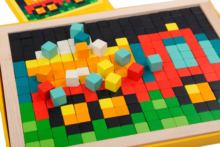 Mozaika Cubika Wooden Pixel Auta (4823056514903) - obraz 2