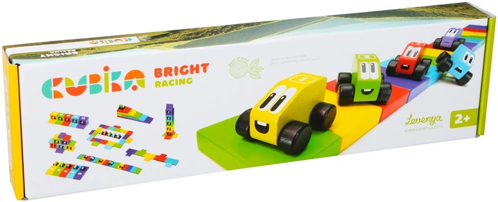 Drewniane klocki edukacyjne Cubika Lwiątko Coloured Race (CBK14859) - obraz 3