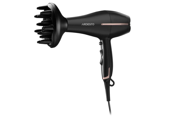 Фен Ardesto HD-Y220PRO/1850-2200Вт/2 скорости/ 3темп.режима/дифузор/черный+золото (HD-Y220PRO) - изображение 2