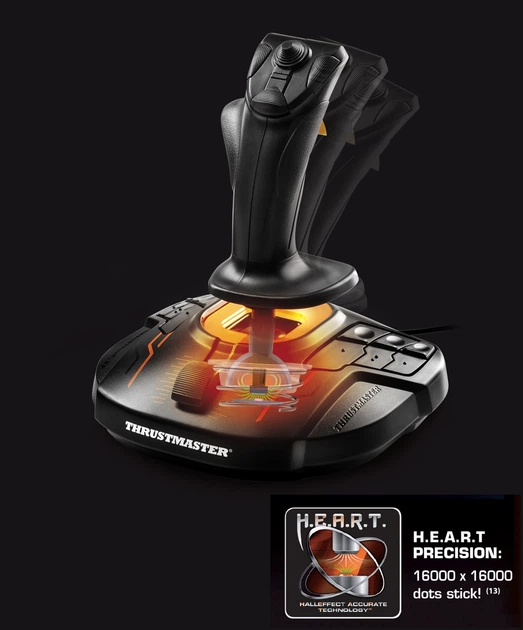 Joystick Thrustmaster T.16000M FCS Hotas czarno-pomarańczowy (2960778) - obraz 9