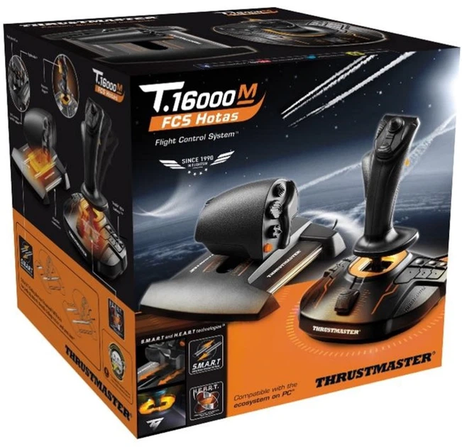 Joystick Thrustmaster T.16000M FCS Hotas czarno-pomarańczowy (2960778) - obraz 8
