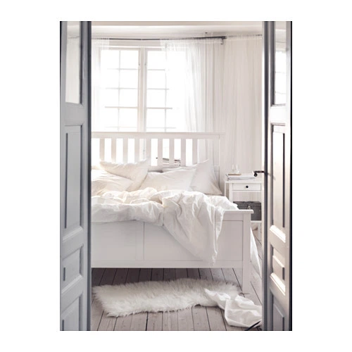 Каркас ліжка IKEA HEMNES 180x200 см Біла морилка 890.190.63 - Фото 6 Каркас ліжка IKEA HEMNES 180x200 см Біла морилка 890.190.63 - зображення 6