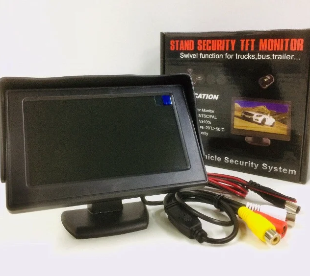 Автомобильный дисплей LCD 4.3'' для двух камер HLV 043/1309 Black - изображение 6