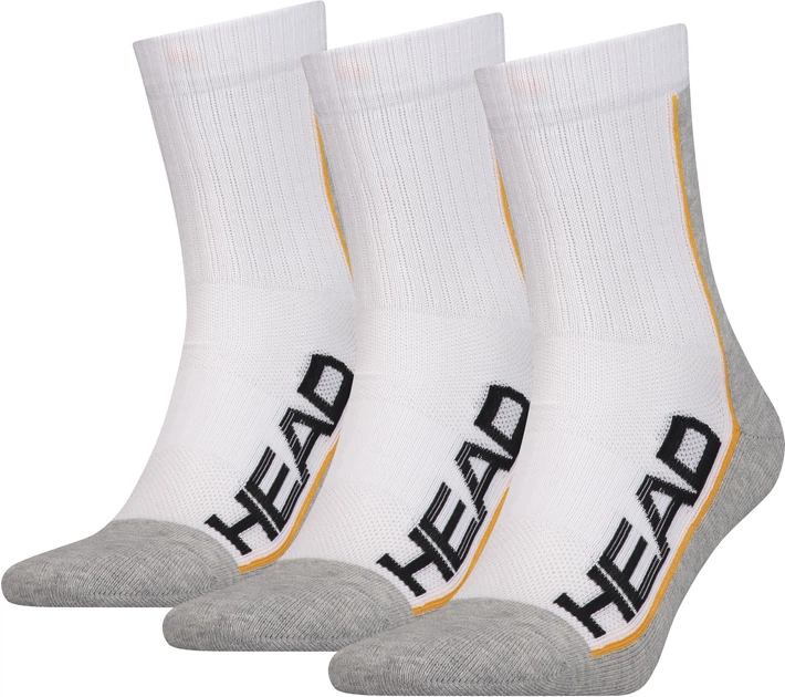 Набор мужских носков HEAD Performance Short Crew 3Р Unisex 791010001-062 43-46 3 пары Белый/Серый (8718824742441) - Фото 1 Набор мужских носков HEAD Performance Short Crew 3Р Unisex 791010001-062 43-46 3 пары Белый/Серый (8718824742441) - изображение 1