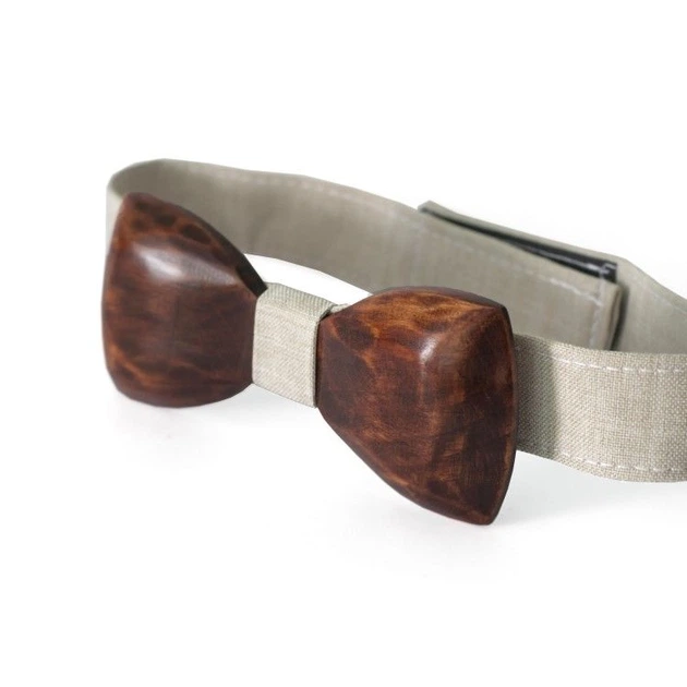 Деревянная галстук-бабочка 11,5х4,5 см Gofin wood (2000000304137) - изображение 4