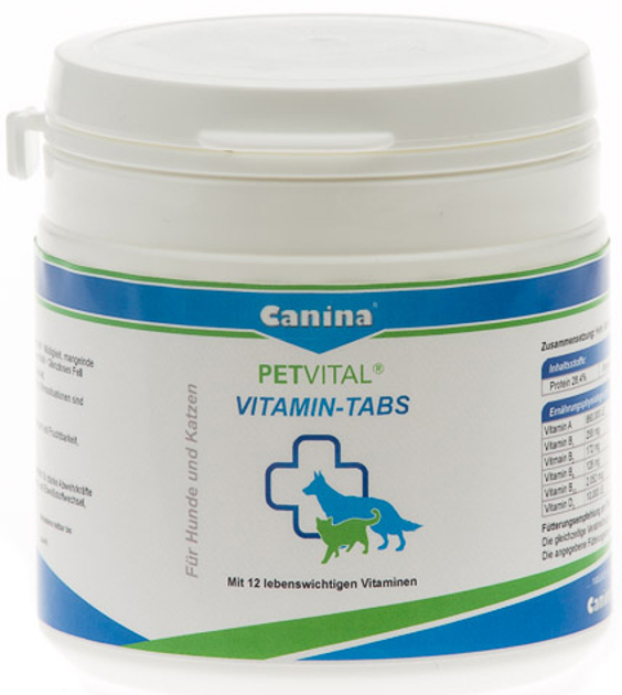 Таблетки для привередливых собак и кошек Canina Petvital Vitamin-Tabs ...