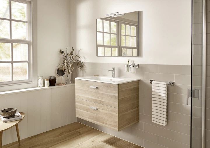 Тумба з умивальником Roca VICTORIA BASIC 80, береза (A855852422) - изображение 2