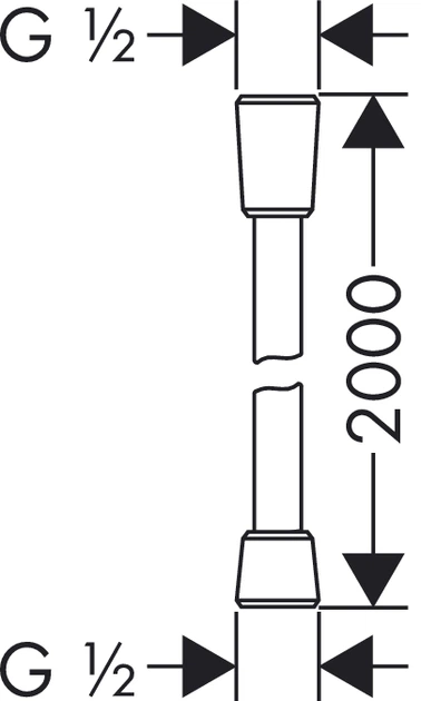 Шланг для душа HANSGROHE ISIFLEX 2000мм силиконовый хром 28274000 - изображение 2