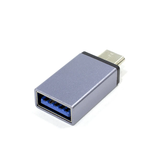 Перехідник Lesko метал USB 3.0 - Type-c OTG Grey для підключення до смартфону флешки - Фото 3 Перехідник Lesko метал USB 3.0 - Type-c OTG Grey для підключення до смартфону флешки - зображення 3